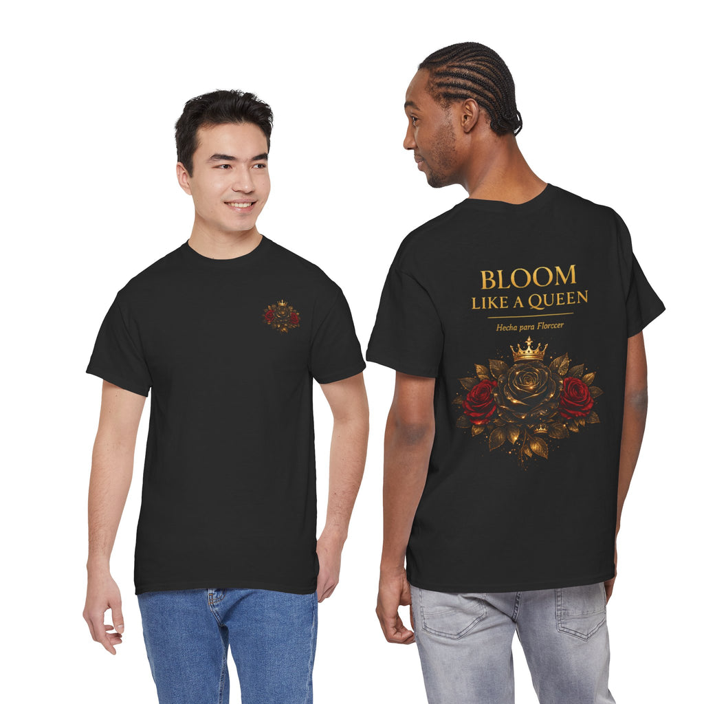 Bloom Like a Queen Tee — Floral Crown Rose Graphic Shirt