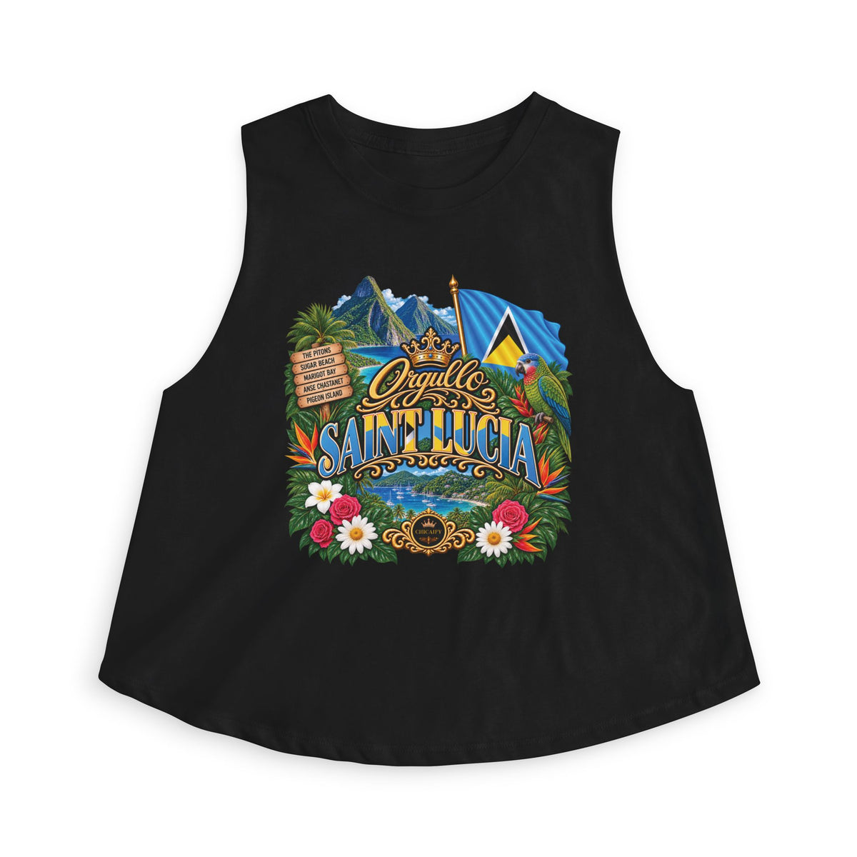 Orgullo Saint Lucia — Raíces Unidas Collection | Crop Top
