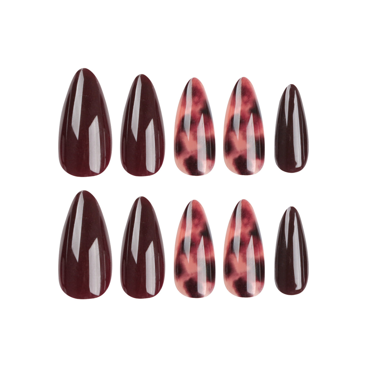 Simple French Wearable False Nails Almond Colorful Stripes Colorblock Design Manicure Fake Nails Line Full Cover Press On Nail