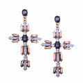 Colorful Cross Earrings For Women Large Big statement Earrings