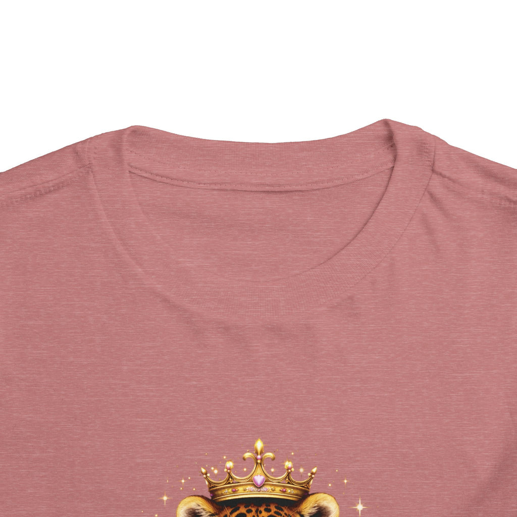 Toddler Tee - "Born Wild Raised Royal" Jaguar Cub Crown Graphic