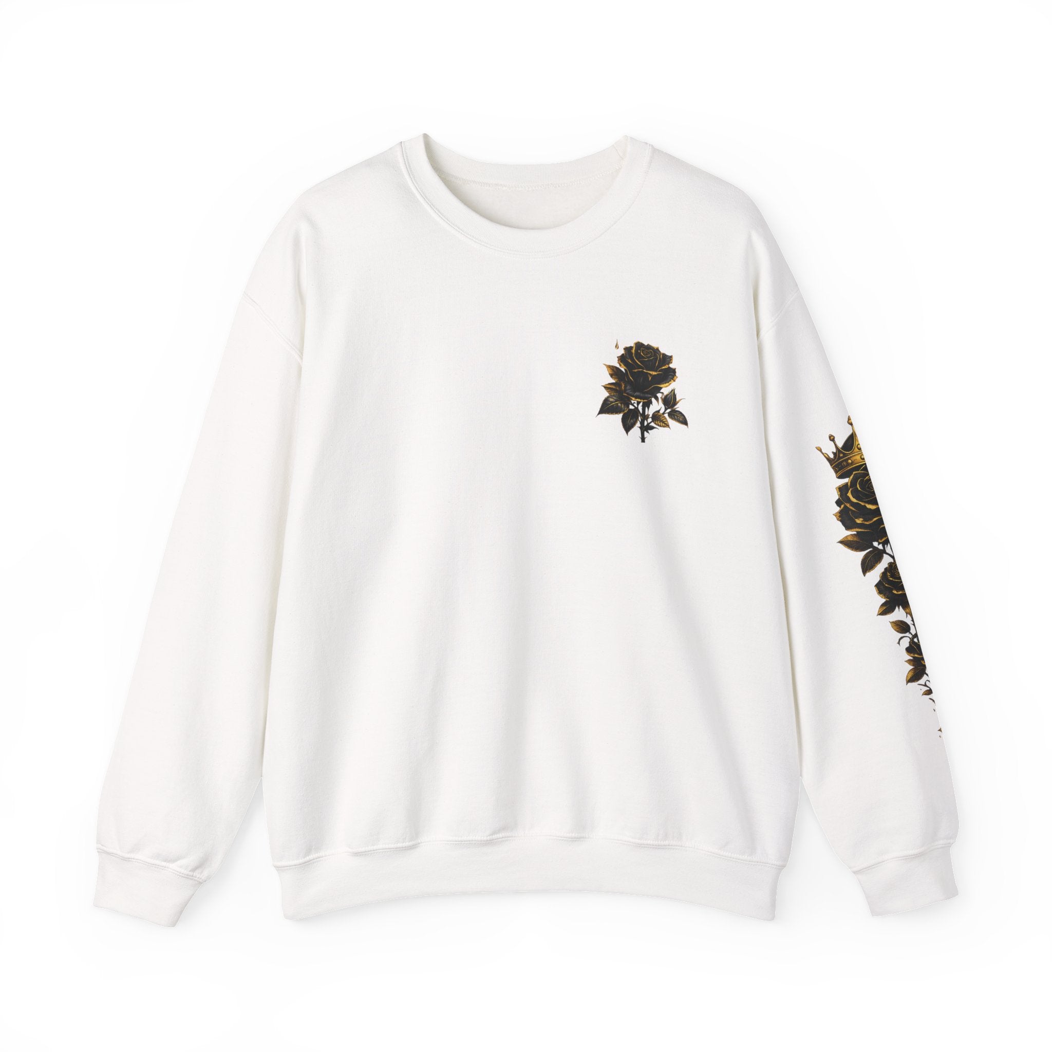 Crowned Black Rose Born to Bloom Crewneck Sweatshirt