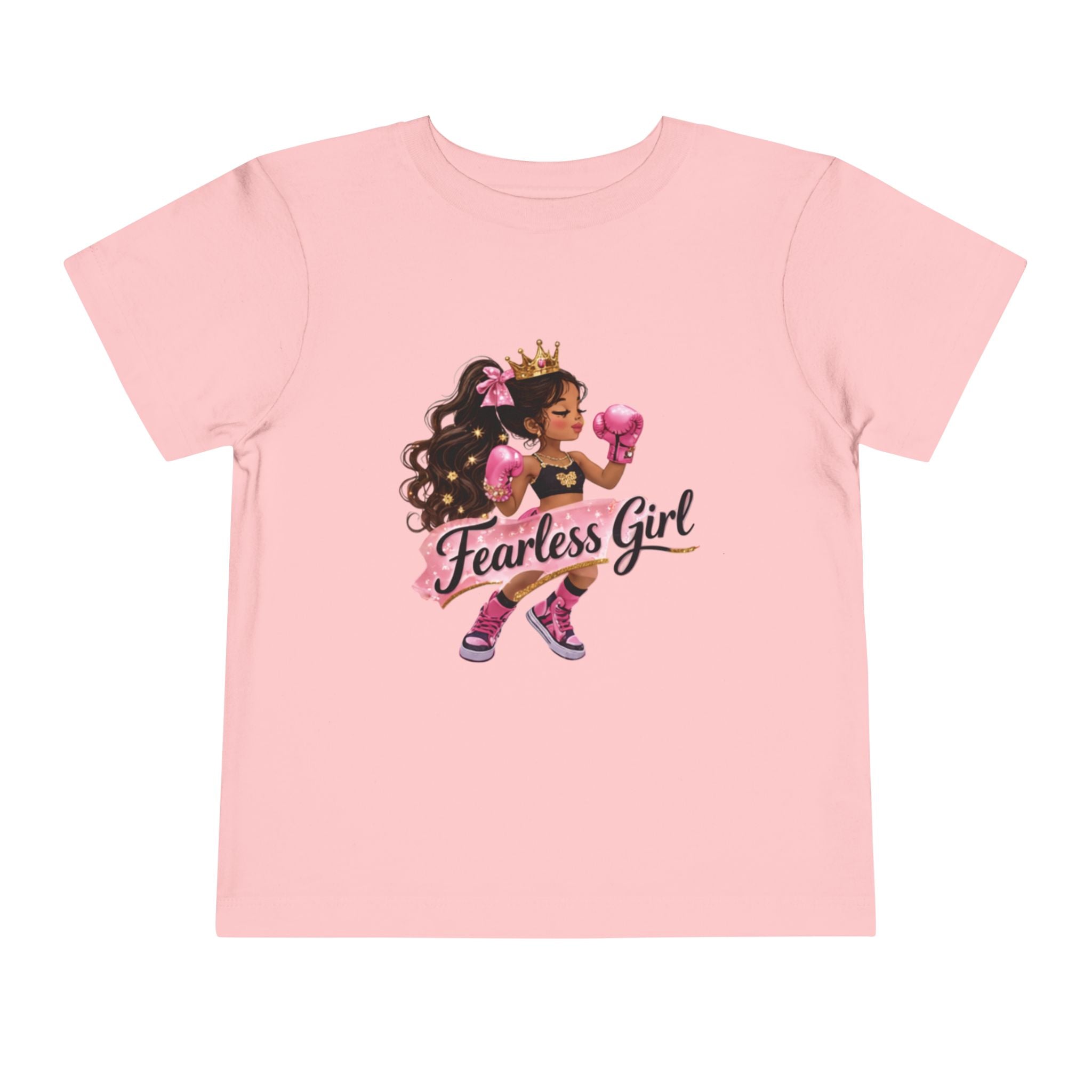 Toddler Tee — "Fearless Girl" Boxing Princess Graphic