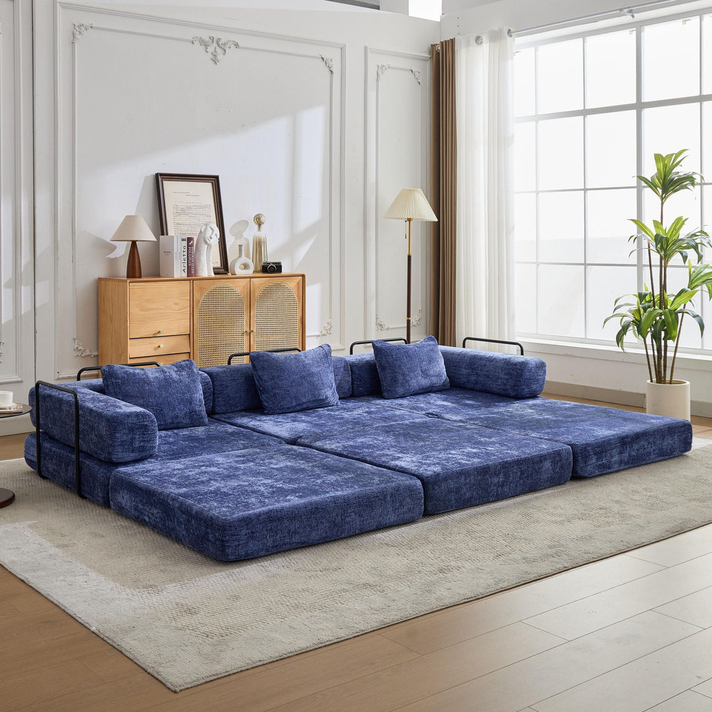 Convertible Floor Sofa Bed with Modular Design - Multiple Colors