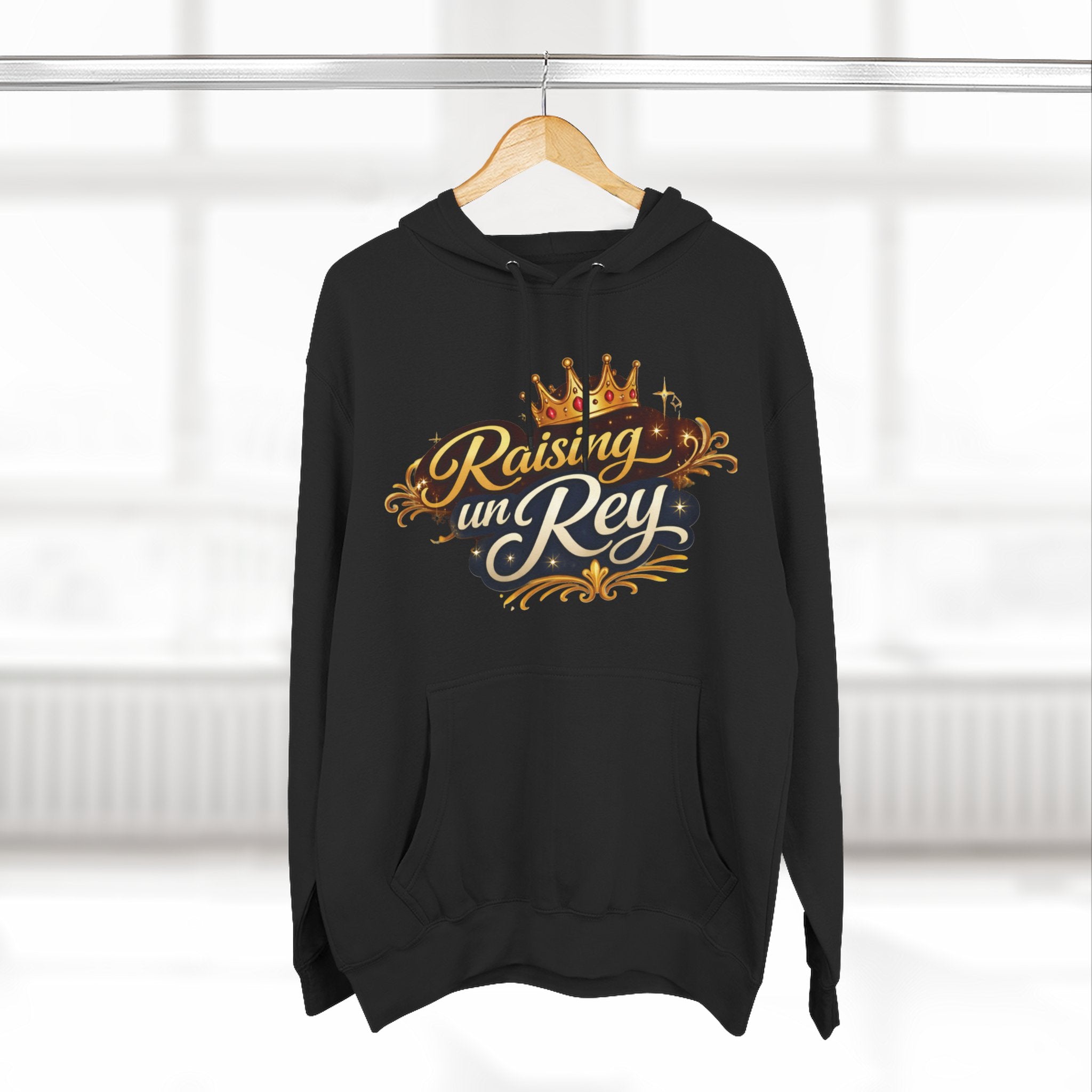 Hoodie — "Raising un Rey" Crowned Spanish Family Pride Pullover