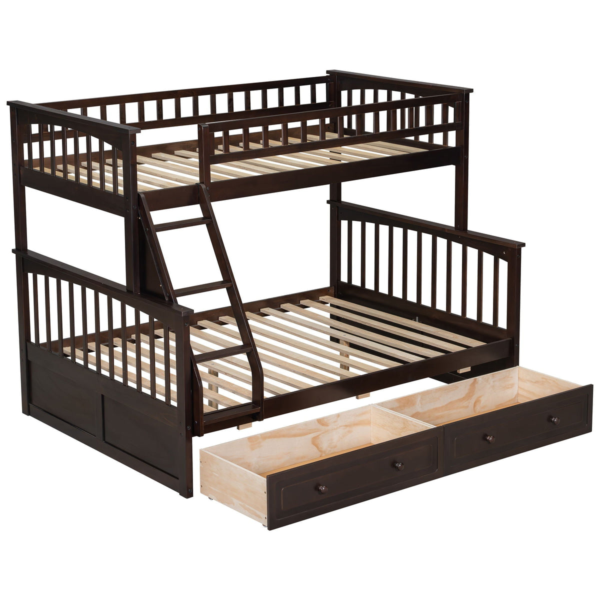 Convertible Storage Bunk Bed with Drawers - Twin Over Full