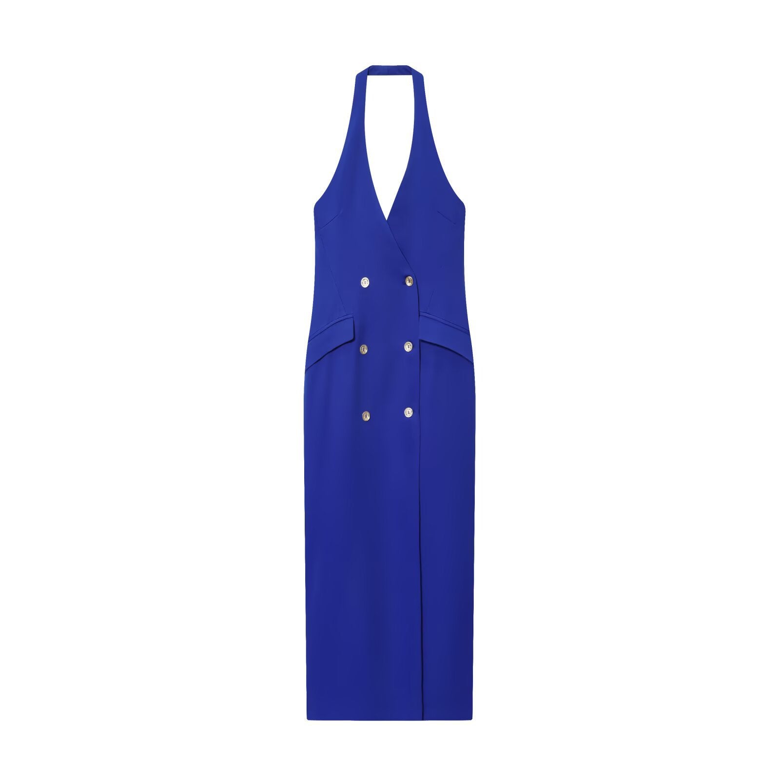 Style Cross Design Strap Neckline Mid-Length Bodycon Dress