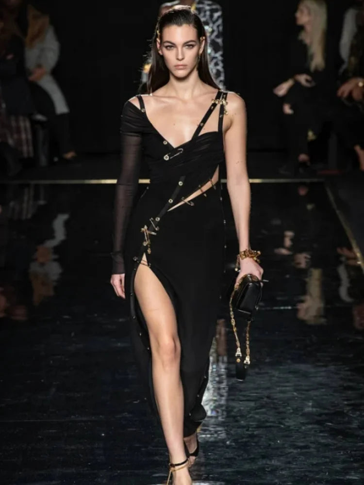 Midnight One-Shoulder Bandage Dress