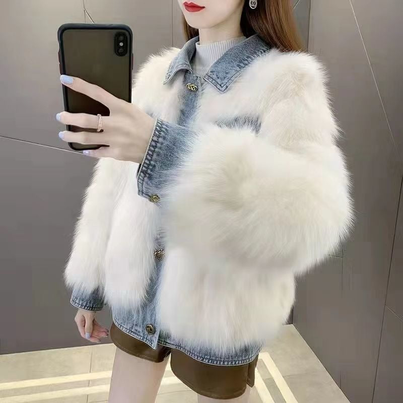 Denim Patchwork Statement Jacket
