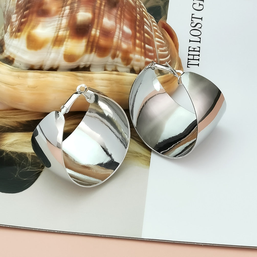 Oversized Chunky Hoop Earrings