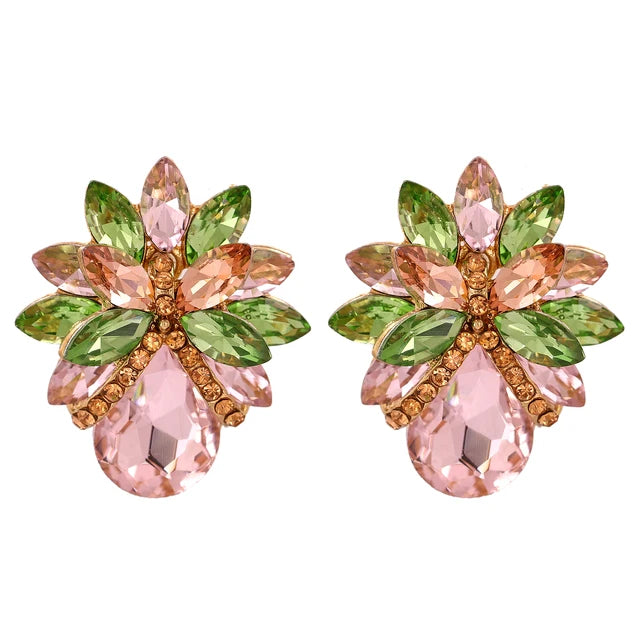 Crystal Drop Statement Earrings