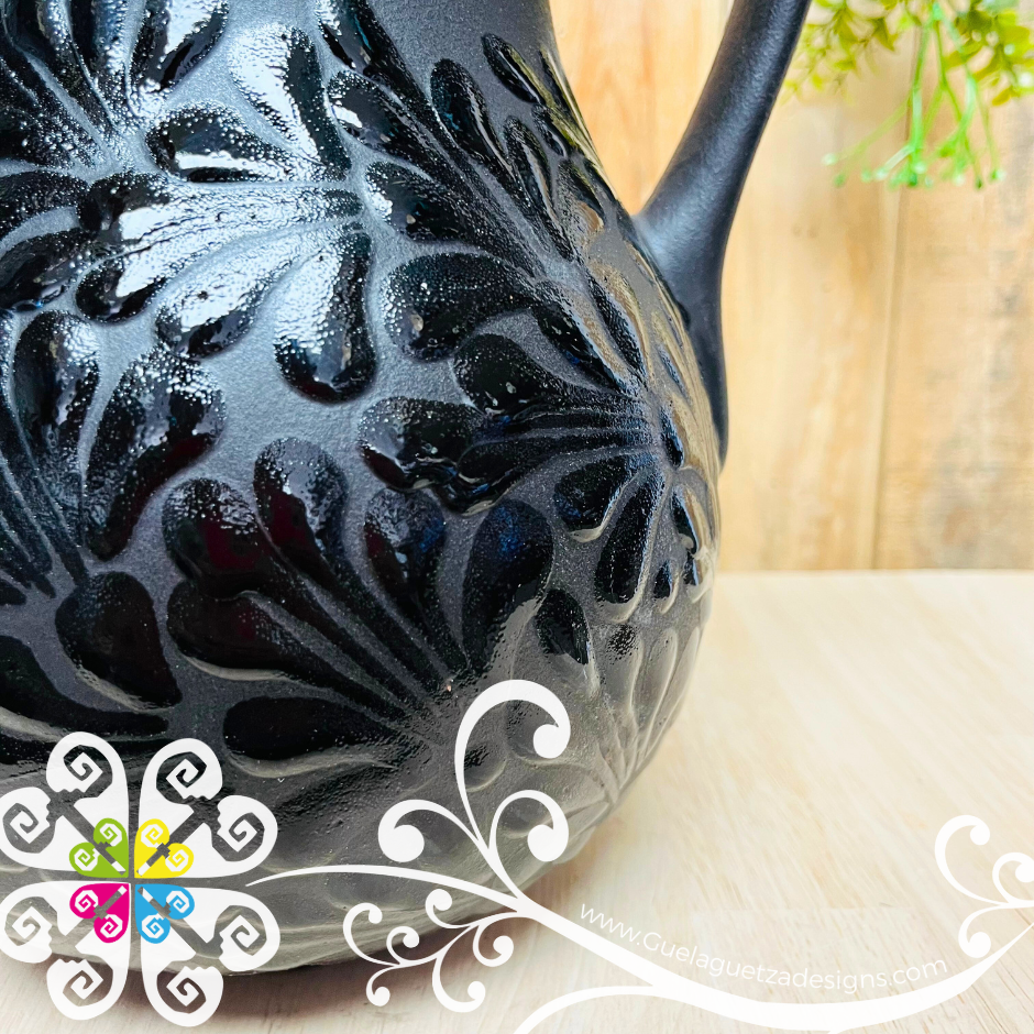 Black Espiga Large Pato Clay Pitcher - Jarro de Barro