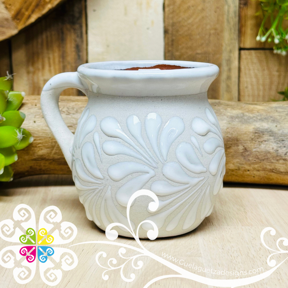Engobe/White Espiga Pato Pitcher Set - 4 Mugs