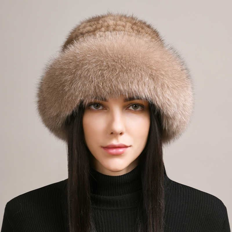 Mink & Fox Fur Dome Winter Hat