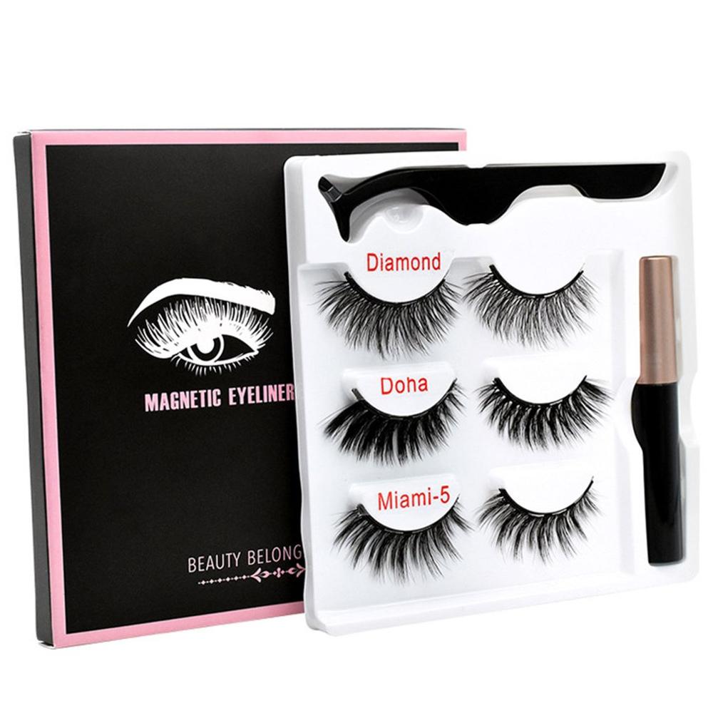 3-Pair Magnetic Lash & Eyeliner Set