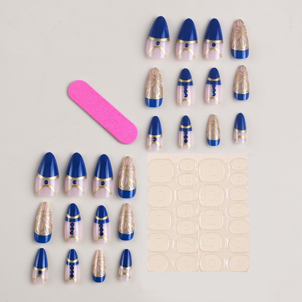 Palace Crystal Gold-Foil Press-On Nails