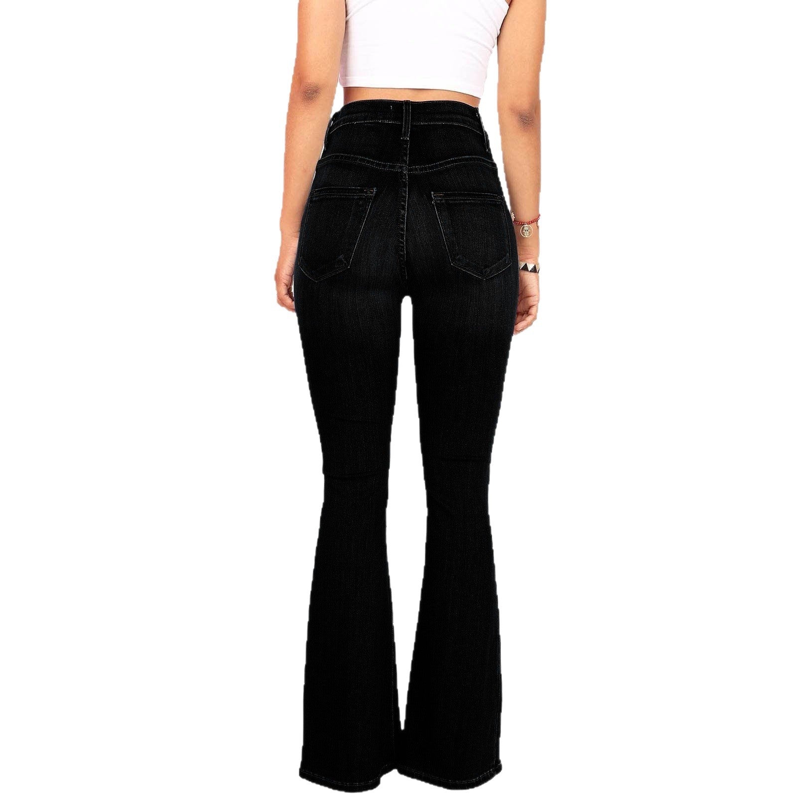 Factory Direct  High-Waisted Flared Jeans for Women, Slim Fit, Butt-Lifting, Casual Denim Pants