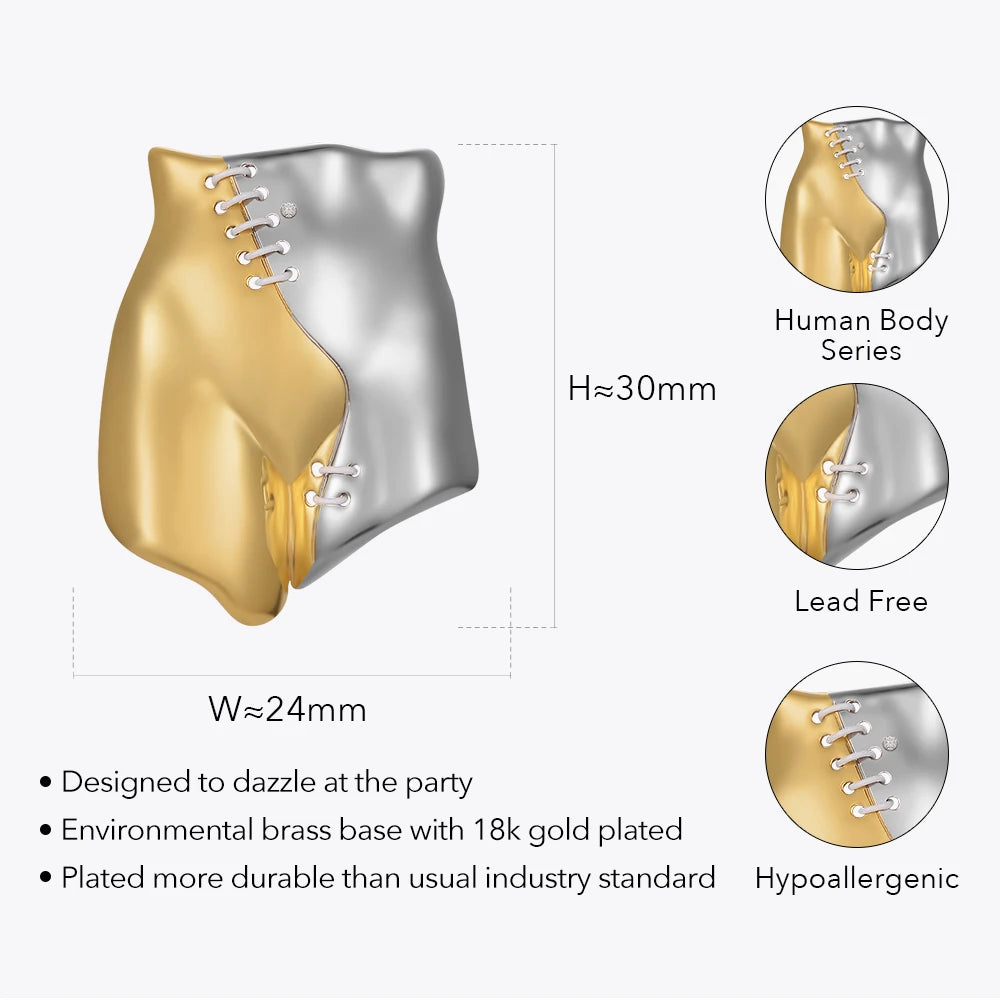 Sculptural Waist Drop Earrings