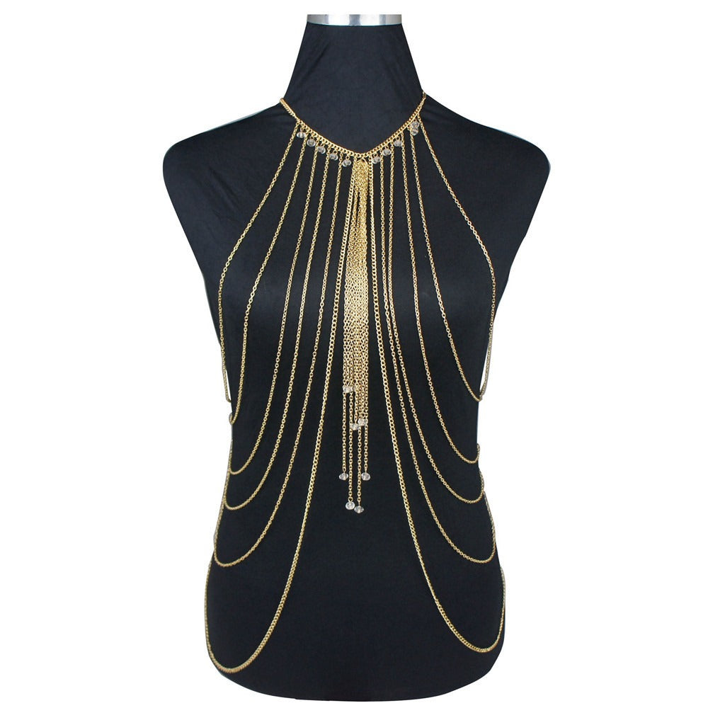 Crystal Tassel Body Necklace