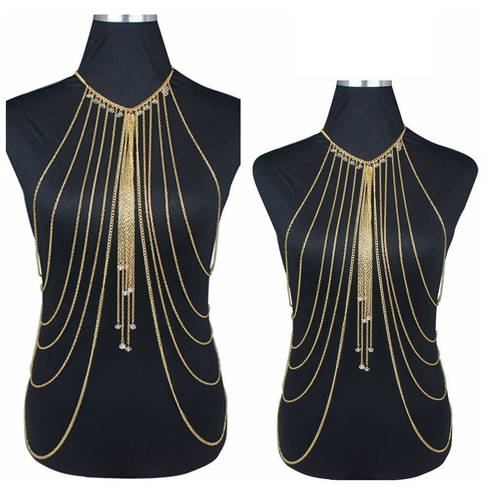 Crystal Tassel Body Necklace