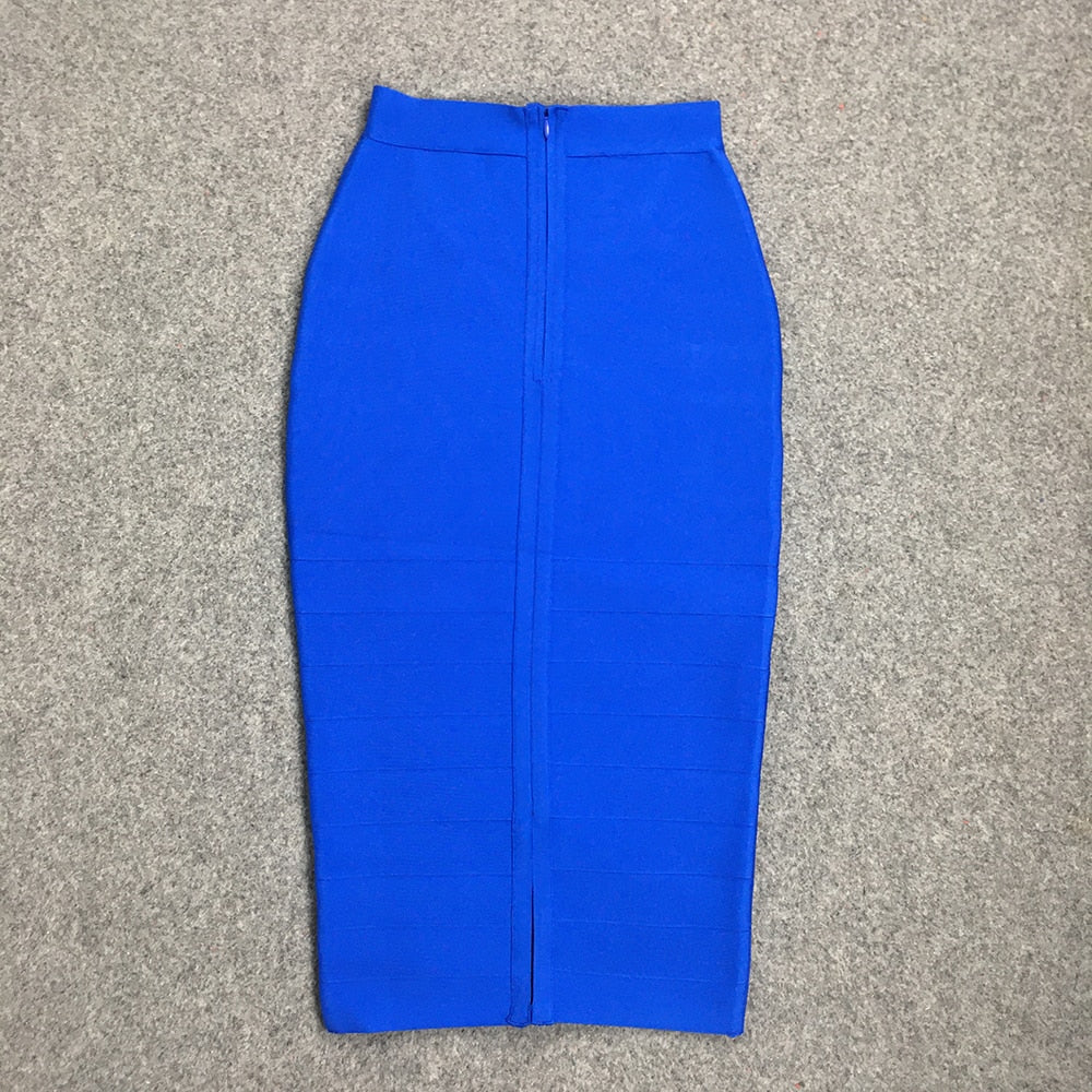 Fitted Bandage Midi Skirt