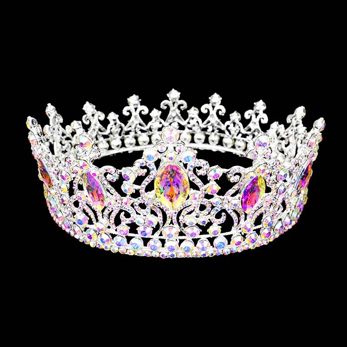 Oval Crystal Pageant Crown Tiara