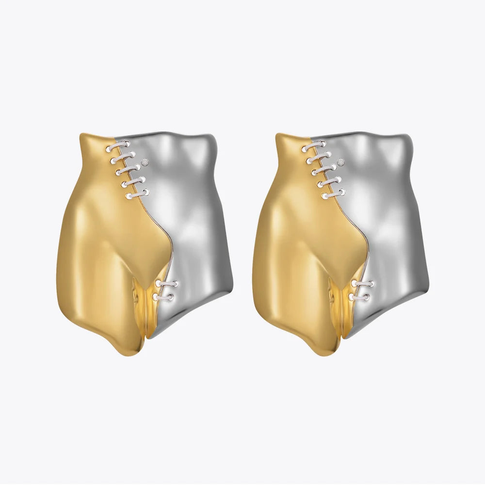Sculptural Waist Drop Earrings