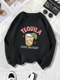 Tequila Lemon Graphic Fleece Sweatshirt