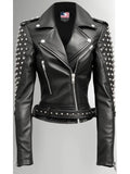Anastasia Black Biker Women Leather Jacket