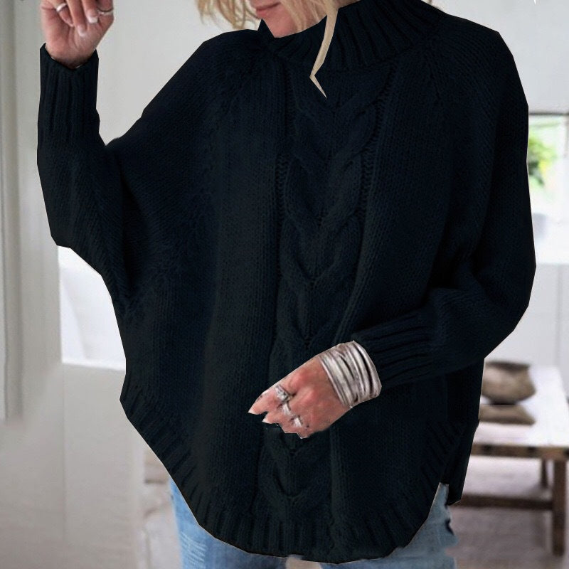 Relaxed Batwing Knit Sweater