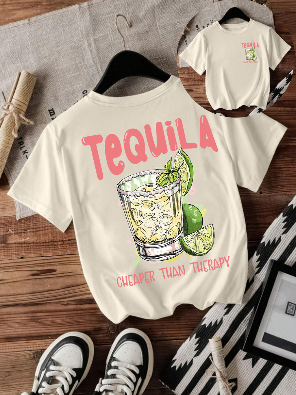 Tequila Graphic Short-Sleeve Top