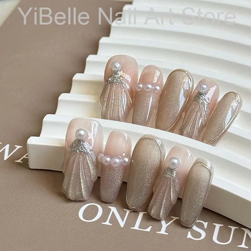 Seashell Pearl Press-On Nails