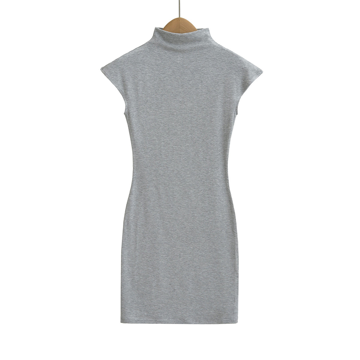 Elastic Fitted Short Sleeve Bodycon Mini Dress