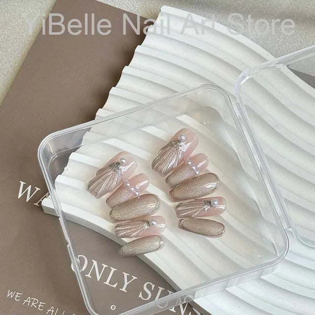Seashell Pearl Press-On Nails