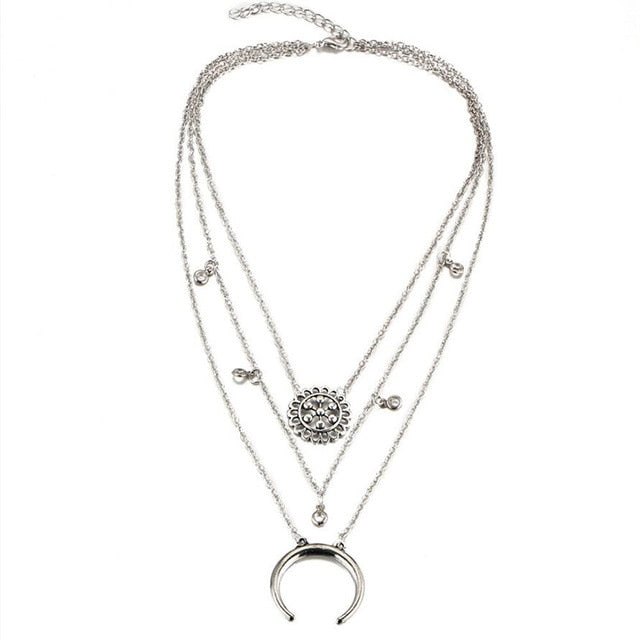 Layered Tassel Statement Necklace