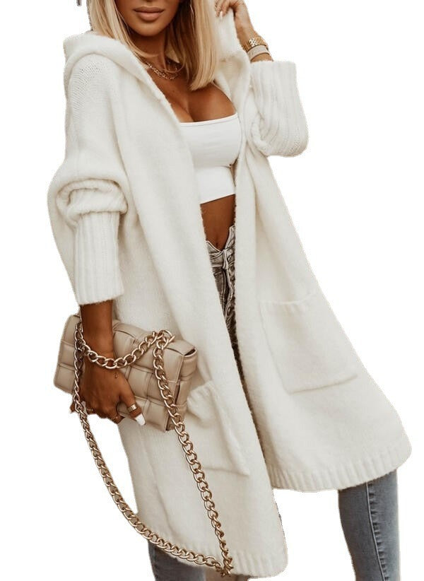 Hooded Longline Cardigan Sweater