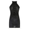 Women New Solid Color Planting Skinny Long Sleeve Dress Autumn High Neck Tight Fitting Hip Dress