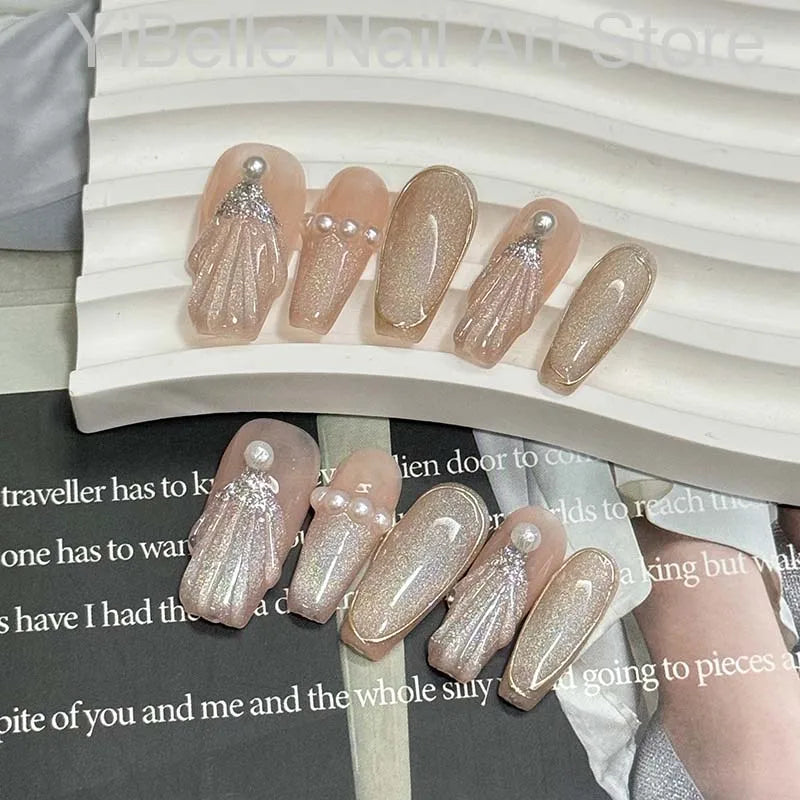 Seashell Pearl Press-On Nails
