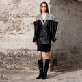 Asymmetrical Patchwork Blazer