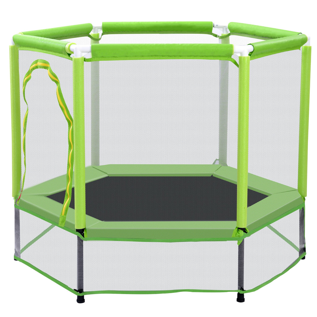 55-Inch Kids' Trampoline with Safety Enclosure | Green