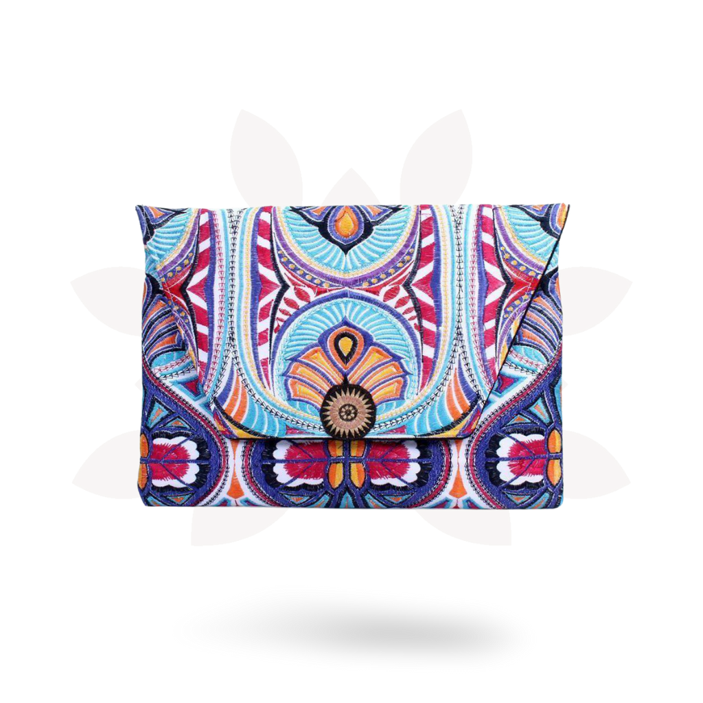 Embroidered Tahj Envelope Clutch | iPad Bag - Thailand