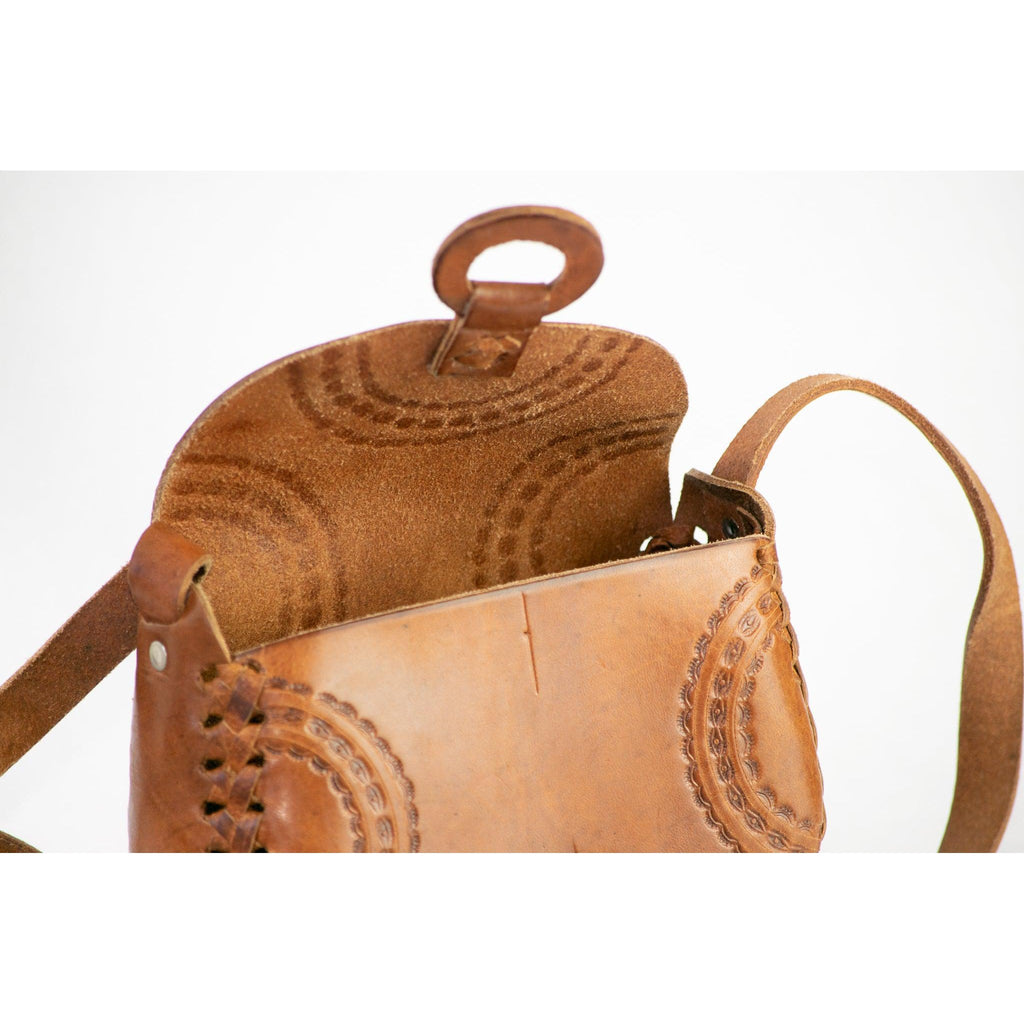 Alicia Leather Crossbody Stamped Purse - Mexico