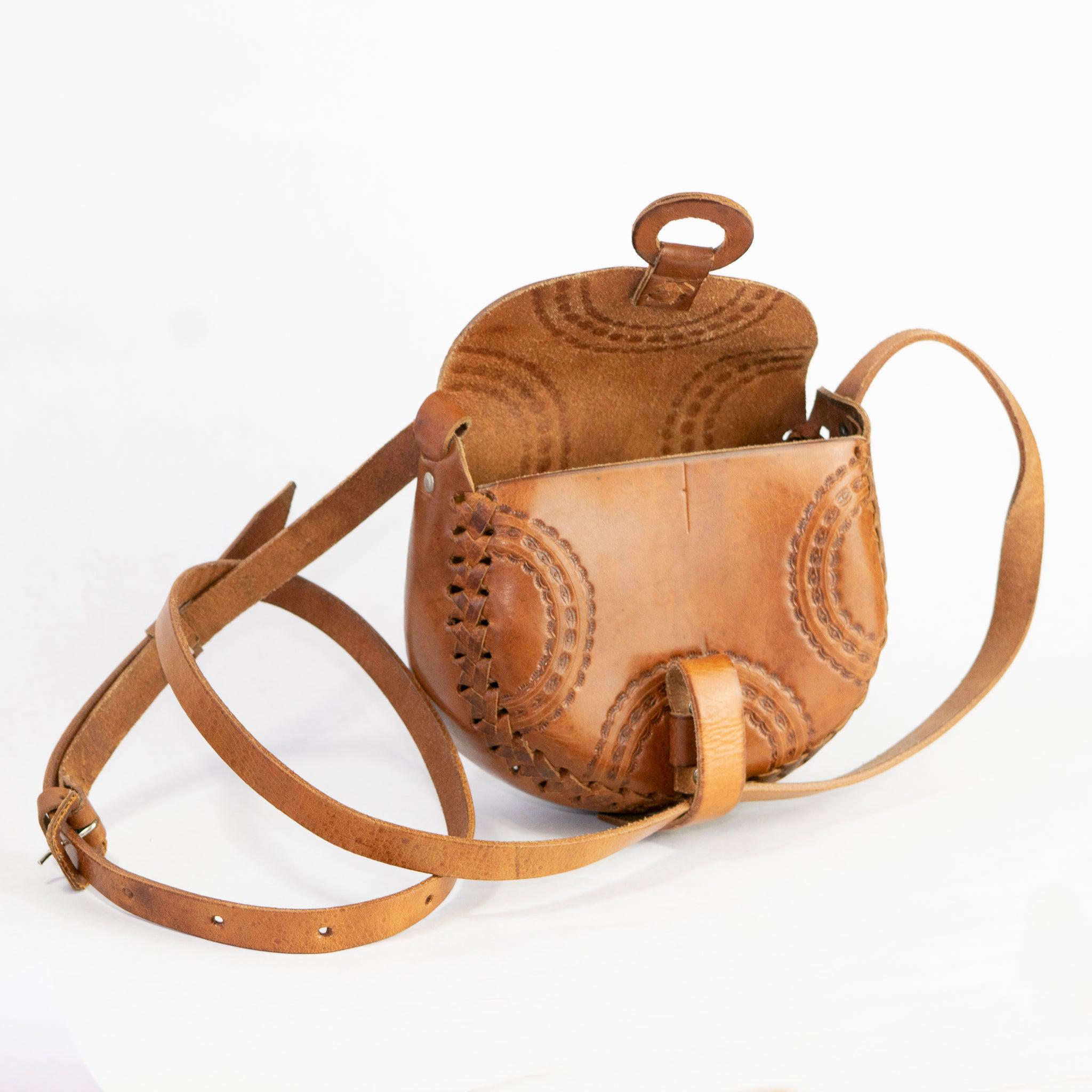 Alicia Leather Crossbody Stamped Purse - Mexico