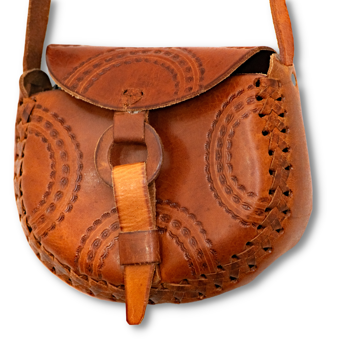 Alicia Leather Crossbody Stamped Purse - Mexico