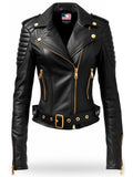 Black Leather Jacket for Women – Biker Leather Jacket