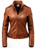 Brown Leather Jacket for Women – Designer Leather Jacket