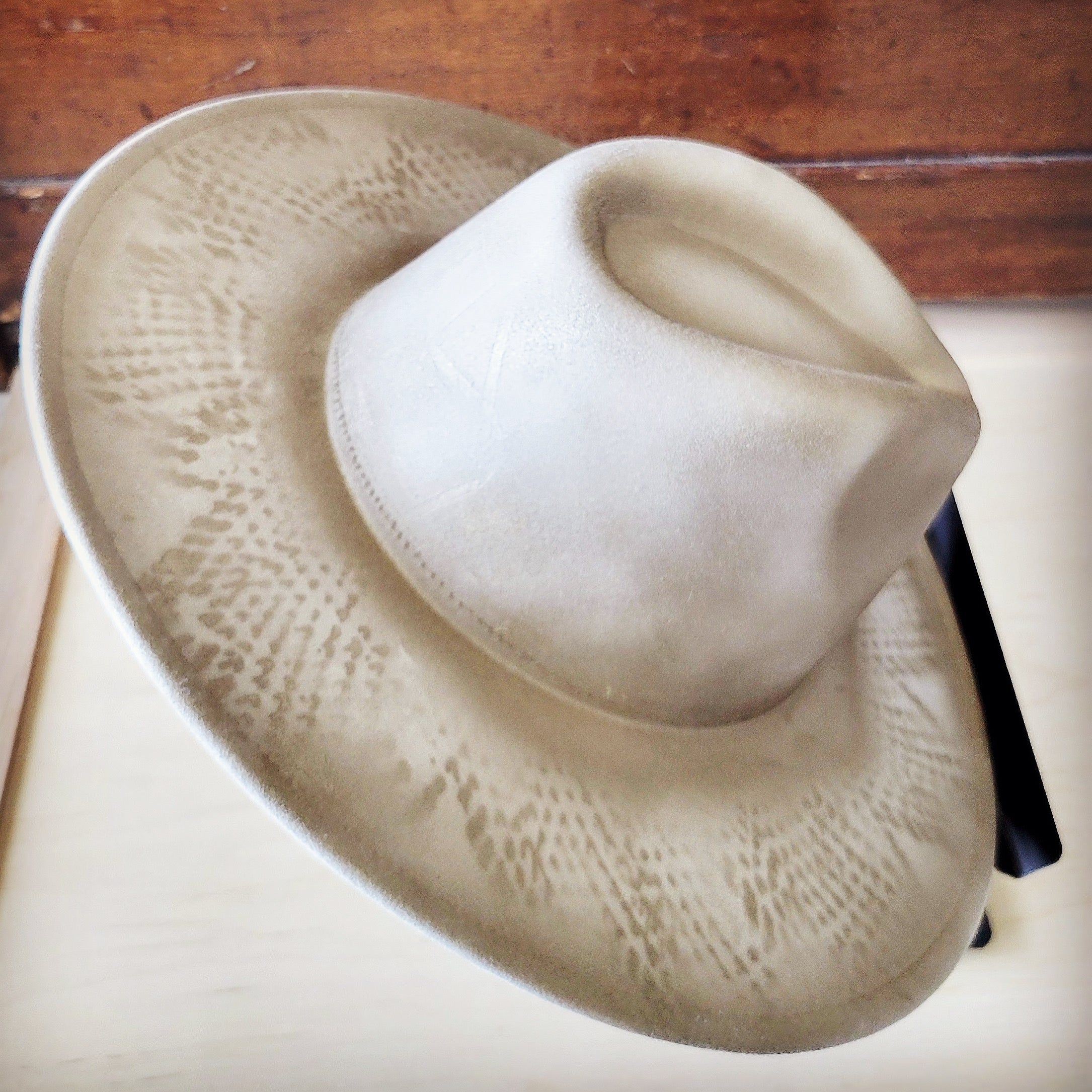 Hand-Painted Python Boho Western Cowgirl Hat Only-Gold 986z
