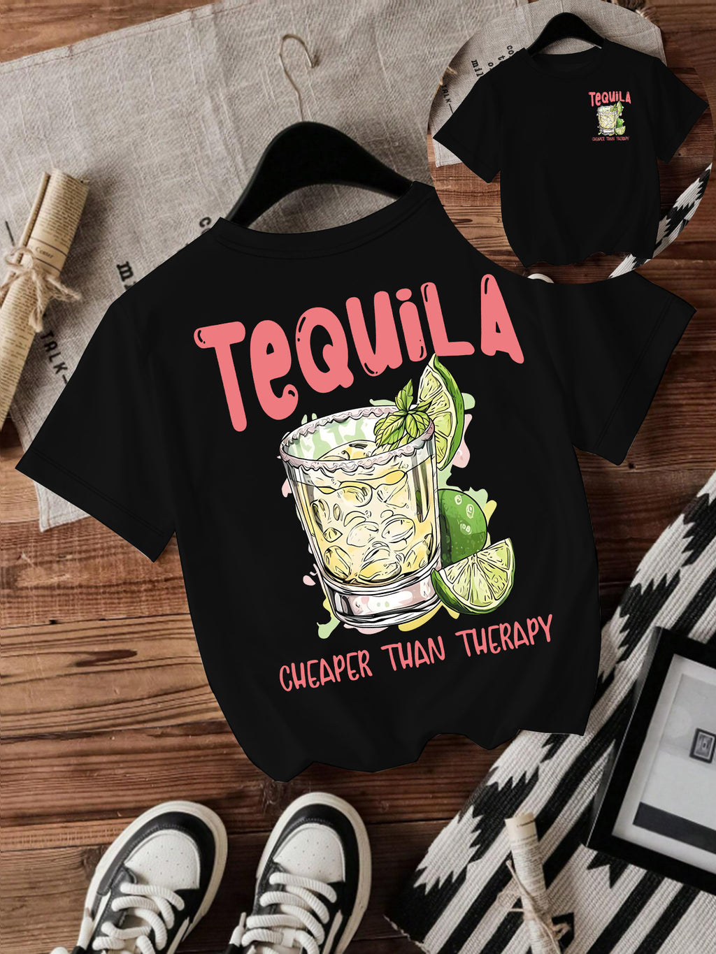 Tequila Graphic Short-Sleeve Top