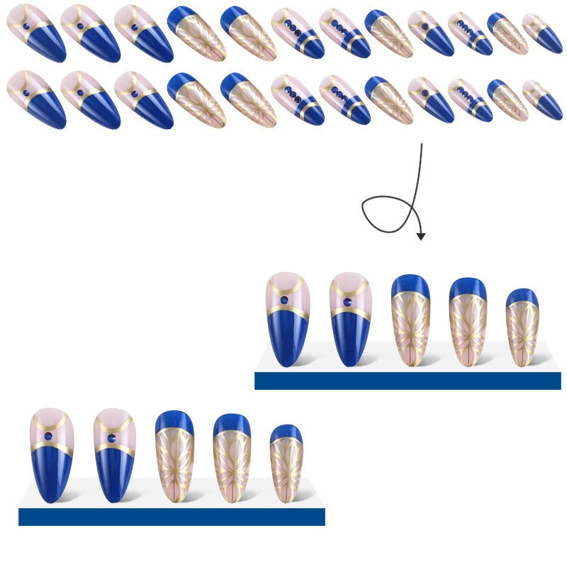 Palace Crystal Gold-Foil Press-On Nails
