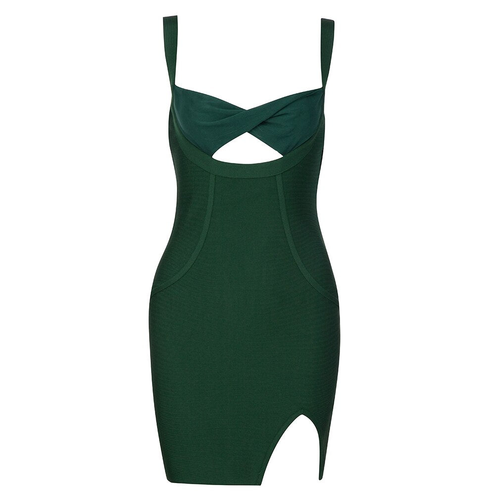 Emerald Strapless Bandage Mini Dress